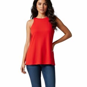 CABI Women’s Red Sleeveless Scarlet Tie-Back Tank Top Size Small Style #3051